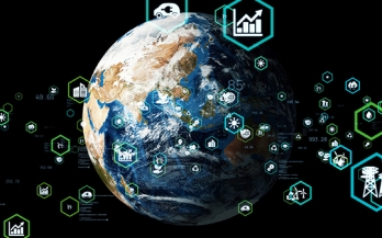 dunia dengan simbol data